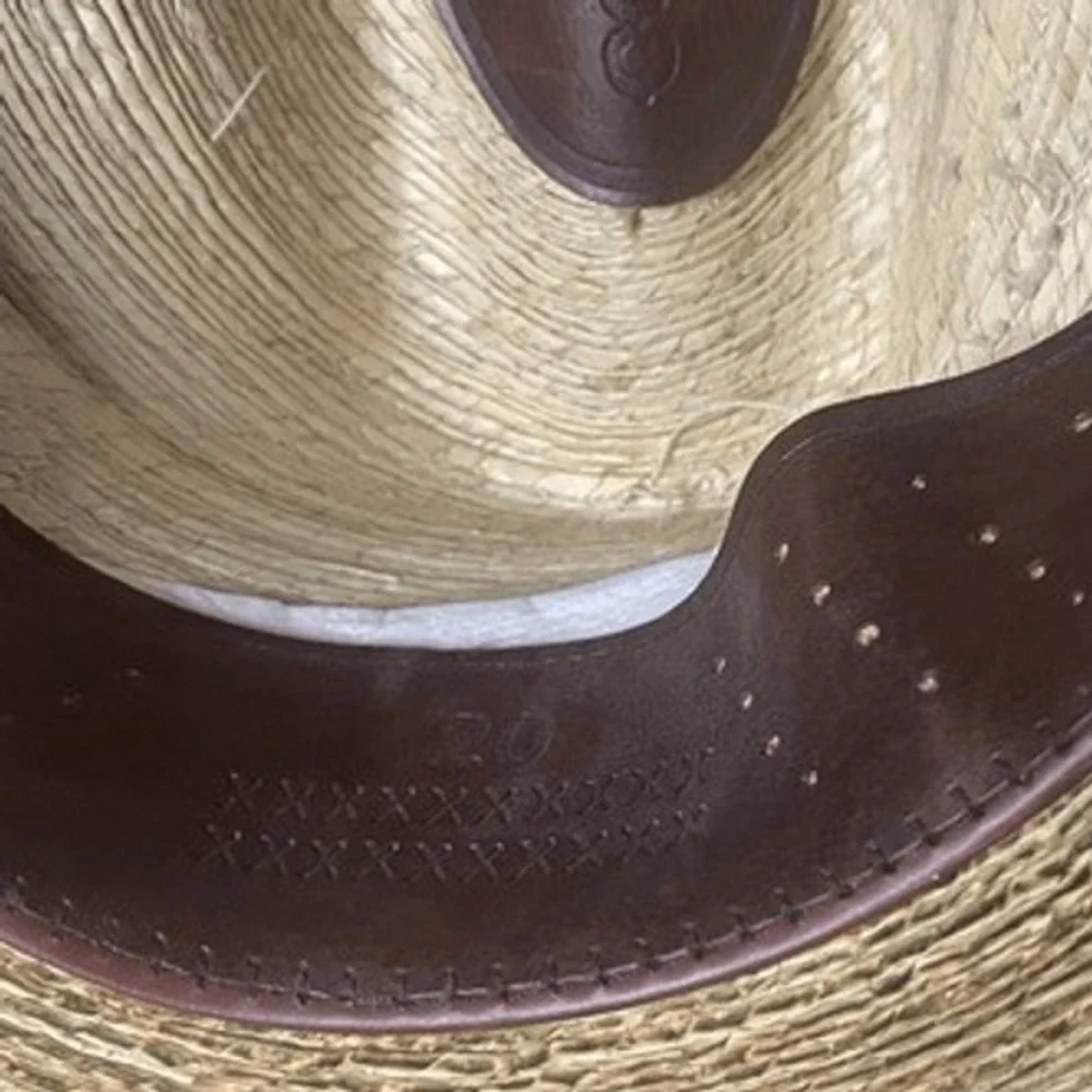 Cody‎ James 20X Natural Palm Leaf Straw Cowboy Hat 7 5/8 Ponderosa Western Hat
